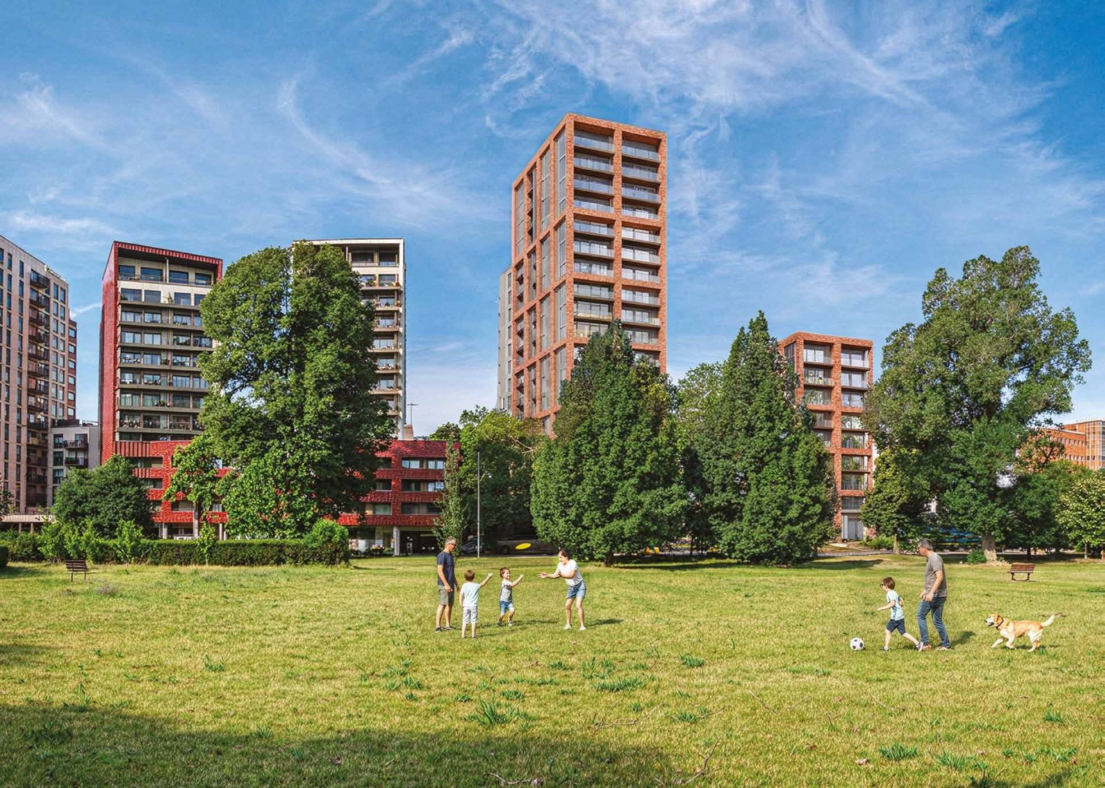 CGI of the completed scheme viewed from Preston Park